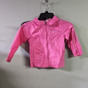Columbia Pink Hooded Raincoat Girls 4T Lightweight Waterproof Spring Jacket